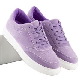 Tênis na plataforma roxo 1