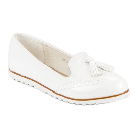 Super Me Mocassins brancos com franjas 1 Super Me Mocassins brancos com franjas 1