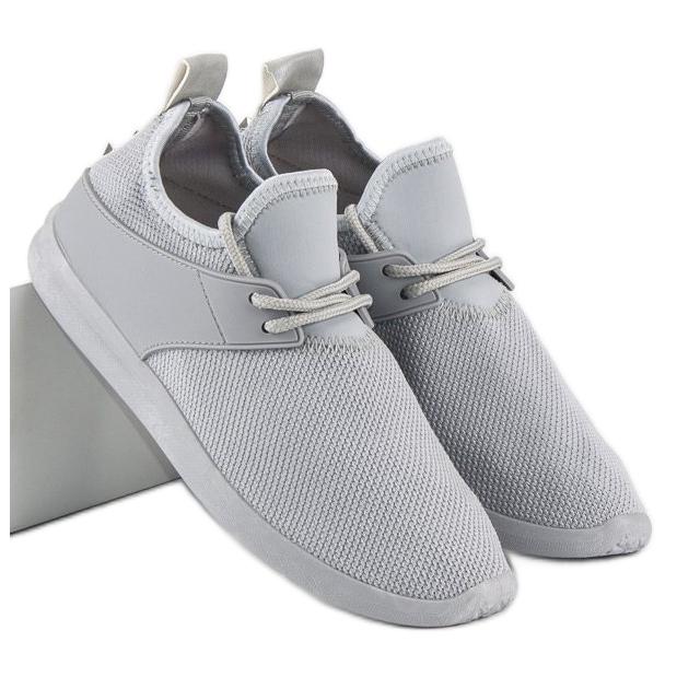 Super Me tênis de tecido cinza 1