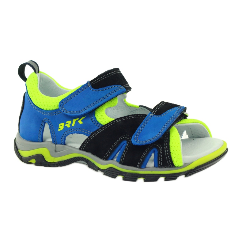 Sandálias em Velcro Bartek 16187 cobalto preto azul verde 1