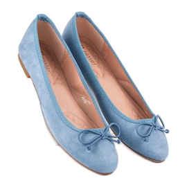 Seastar bailarinas de camurça azul 1
