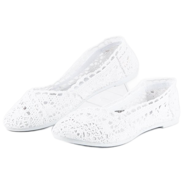 Seastar bailarinas de renda branca branco 2