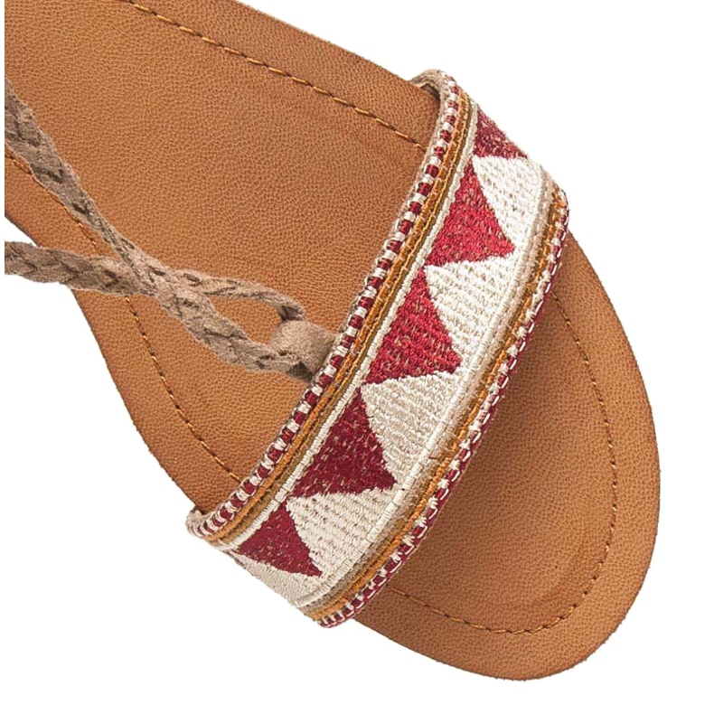 Vices sandálias rasas de mulher castanho 2