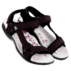 American Club sandálias americanas de velcro têxtil preto 2