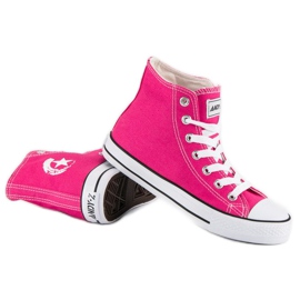 Andy Z Tênis clássico acima do tornozelo rosa 1