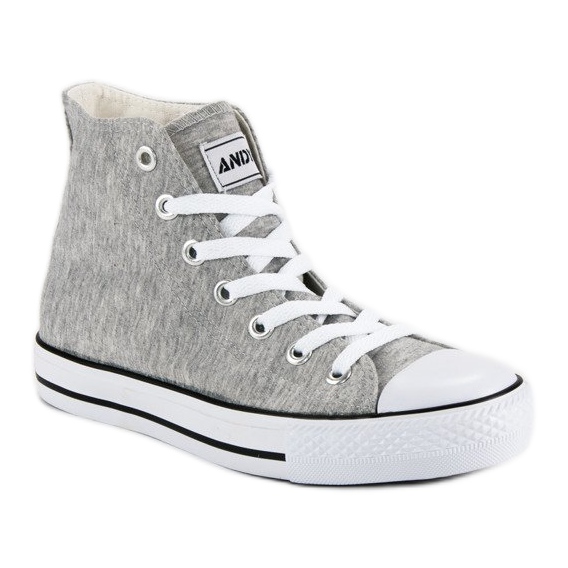 Andy Z Tênis clássico acima do tornozelo cinza 2