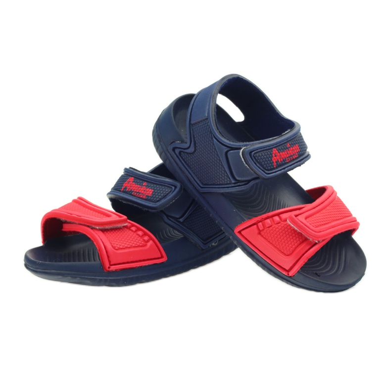 American Club sandálias americanas sapatos de água para crianças vermelho azul marinho 3