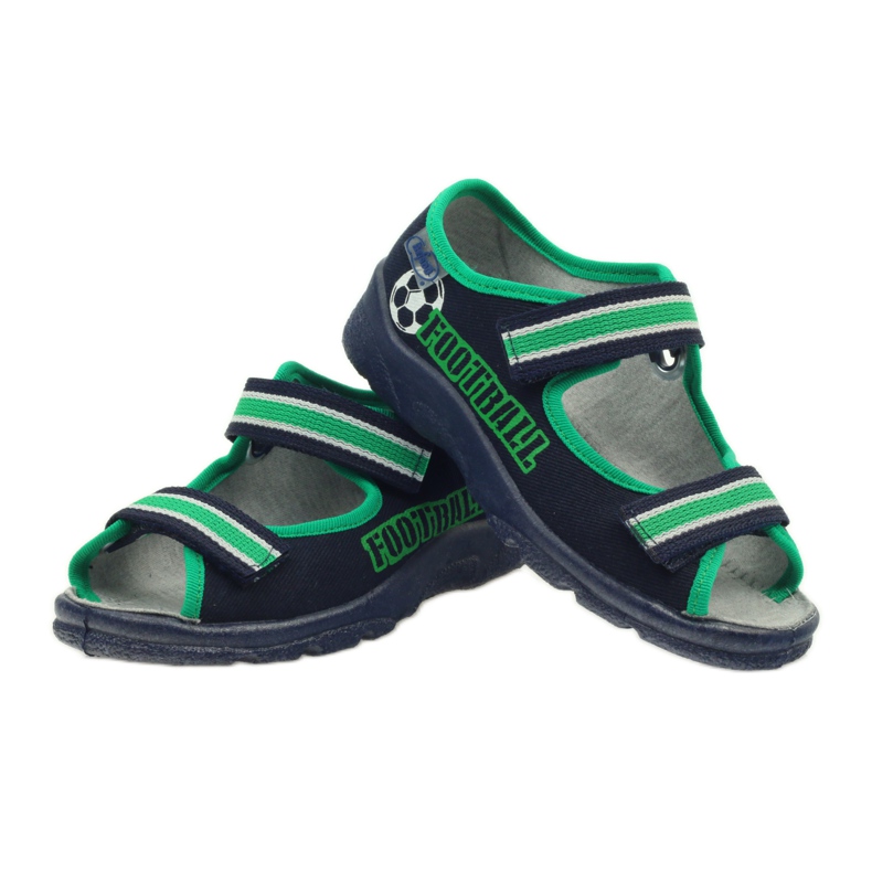 Sandálias de menino Befado 969x078 azul marinho verde 3