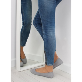 Bailarinas femininas cinza suave JX51 2