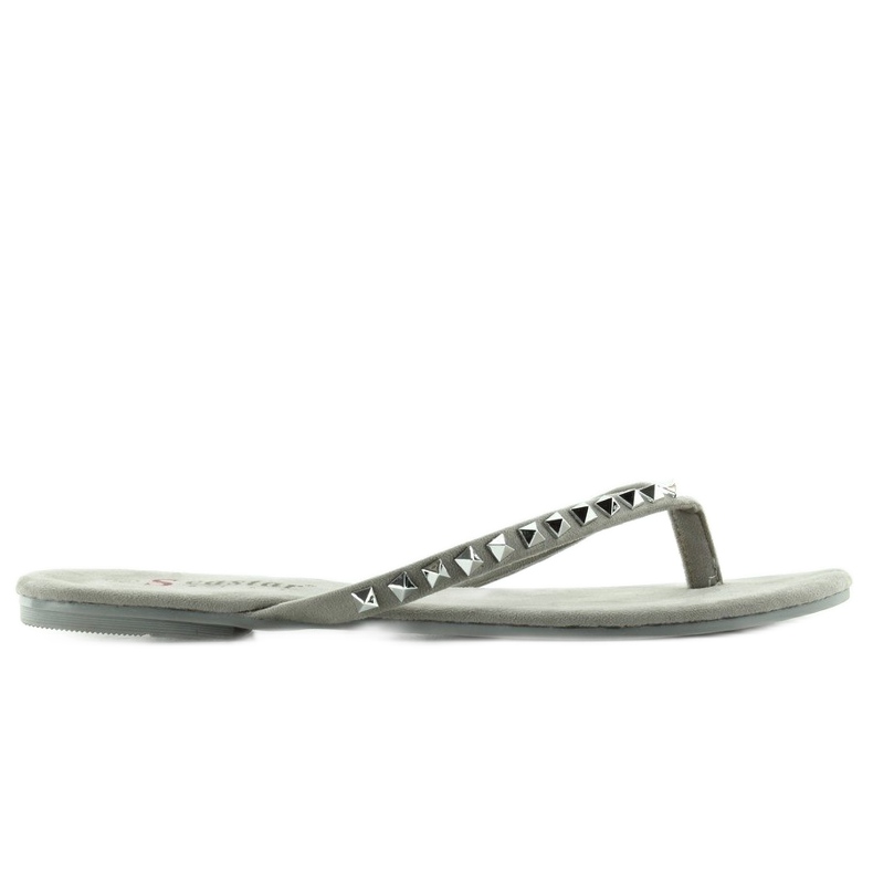 Chinelos com tachas de pirâmide DD26 Grey cinza 2 Chinelos com tachas de pirâmide DD26 Grey cinza 2