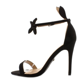 Sandálias em um pino com orelhas ZJ-15P Preto 2