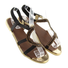 Sandálias pretas assimétricas 4157 Preto 2