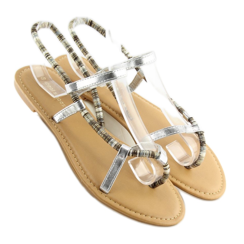 Sandálias de prata 5130 prata cinza 2