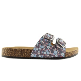 Chinelos de sola de cortiça cinza 6231 azul 2