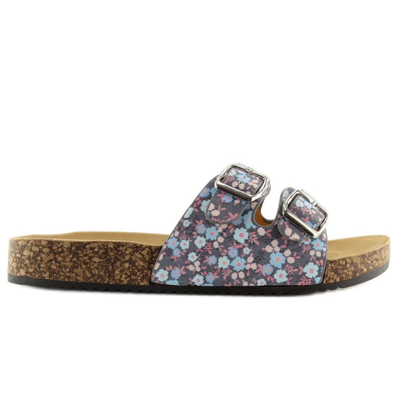 Chinelos de sola de cortiça cinza 6231 azul 2