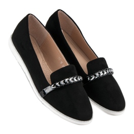 Super Me Senhores de camurça preta preto 1