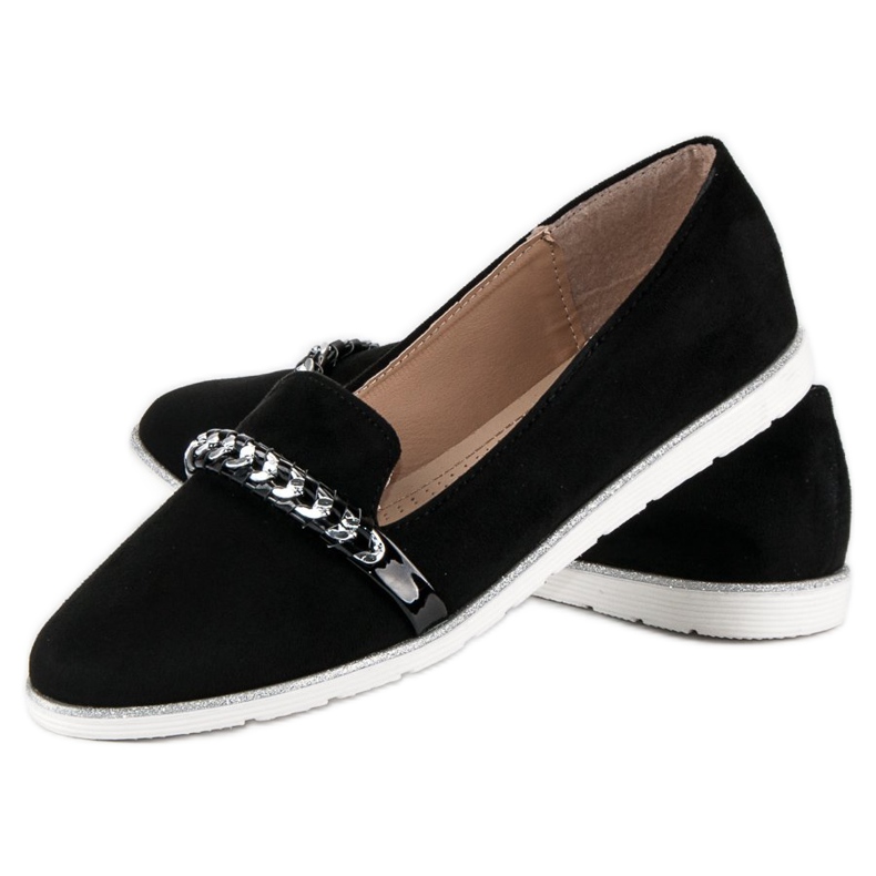 Super Me Senhores de camurça preta preto 2