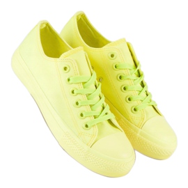 SHELOVET Sapatilhas amarelas na encadernação amarelo 1
