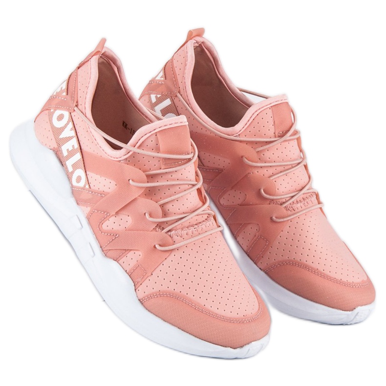 Calçados esportivos da moda branco rosa 1