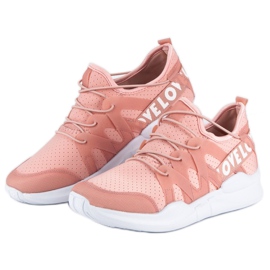 Calçados esportivos da moda branco rosa 2