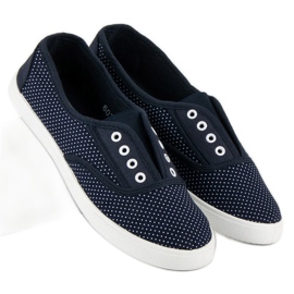 Tênis slip on de bolinhas azul 1