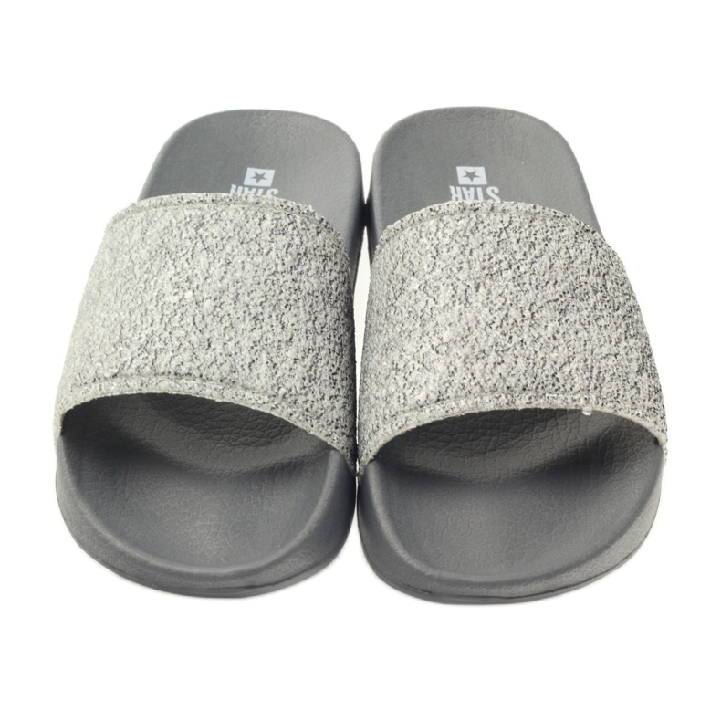Chinelos perfilados Big Star glitter cinza 3