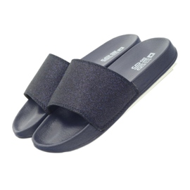 Chinelos perfilados Big Star glitter azul marinho 4