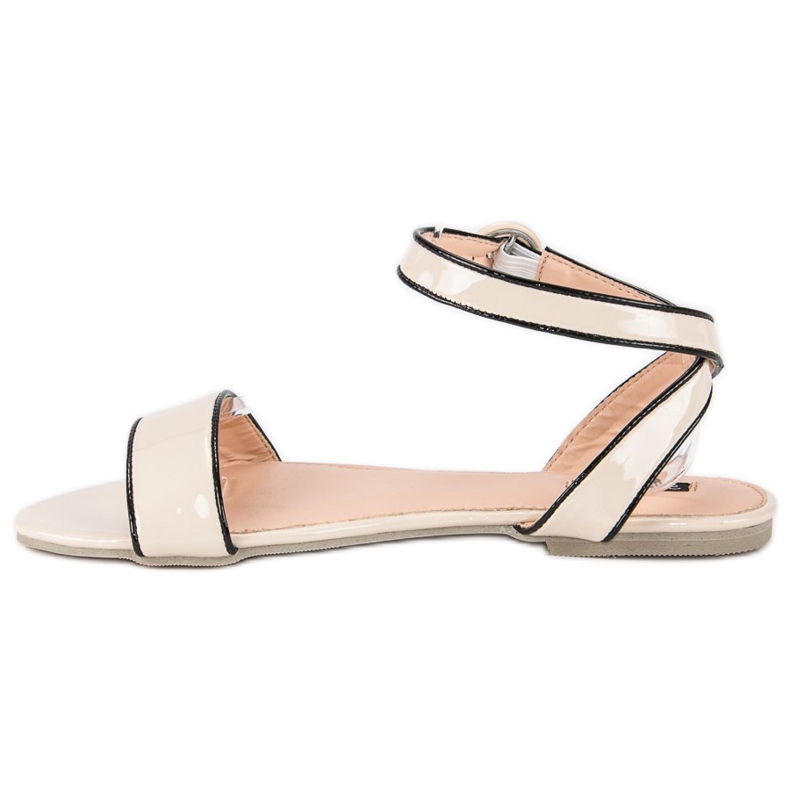 Vices sandálias de patente castanho 1