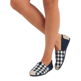 L. Day sapatilha xadrez azul marinho marrom azul-marinho 1