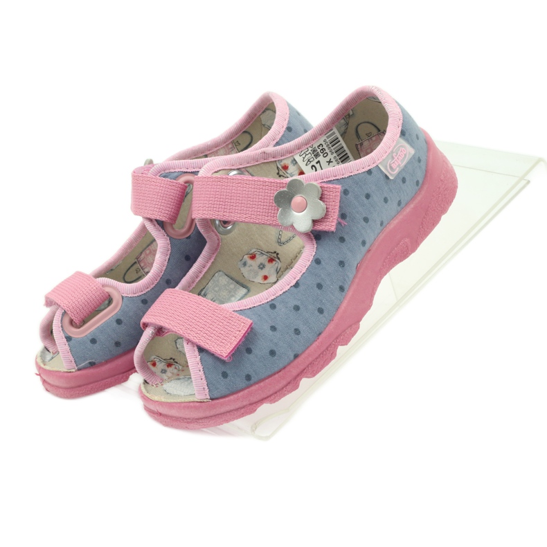 Sandálias de menino Befado 969x093 cinza rosa 4