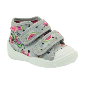 Sneakers chinelos em melancias cinzentas Befado cinza verde rosa 1