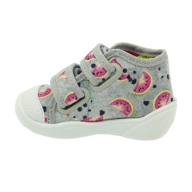 Sneakers chinelos em melancias cinzentas Befado cinza verde rosa 2