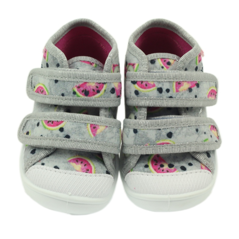 Sneakers chinelos em melancias cinzentas Befado cinza verde rosa 3