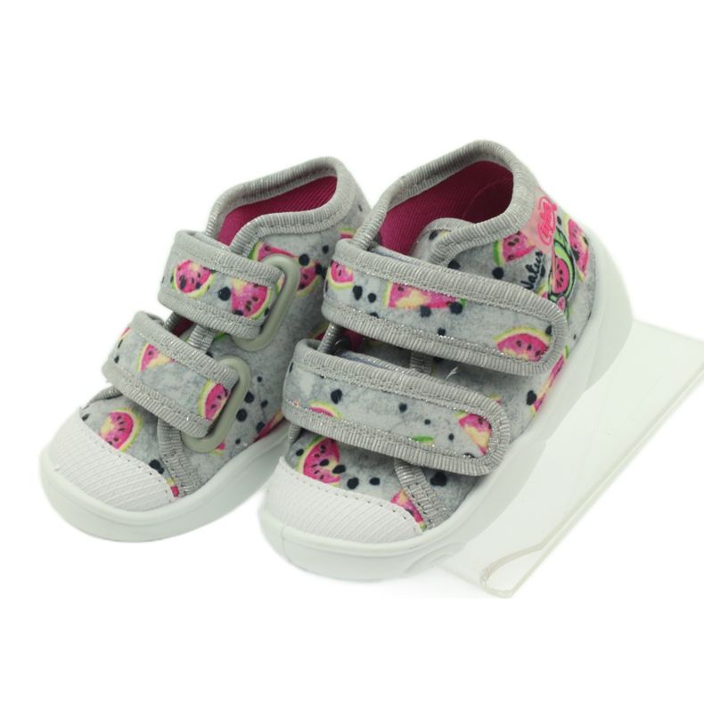 Sneakers chinelos em melancias cinzentas Befado cinza verde rosa 4