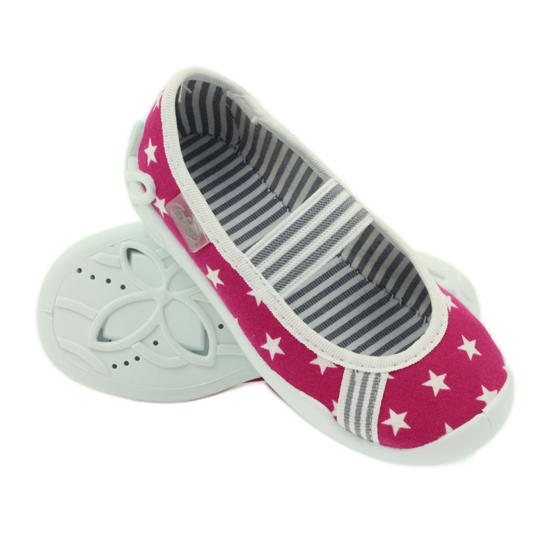 Befado calçado infantil sapatilhas sapatilhas 193x063 branco rosa 3