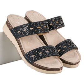 Chinelos a céu aberto VINCEZA azul 1