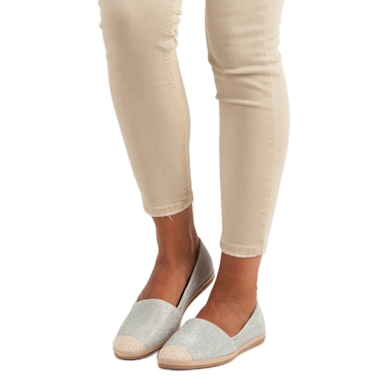 Alpercatas com brilho cinza 1