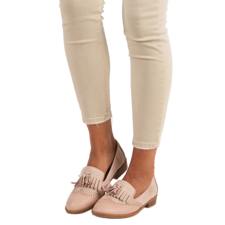 SDS Mocassins bege com franjas 1