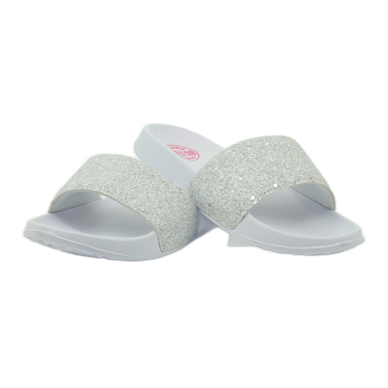 Chinelos perfilados Big Star glitter branco cinza 3
