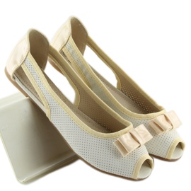 Sabrinas de dedo aberto branco D314 BRANCO / L.BEIGE / L.BEIGE marrom 1