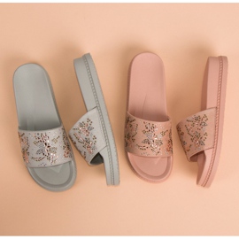 Chinelos femininos rosa 1