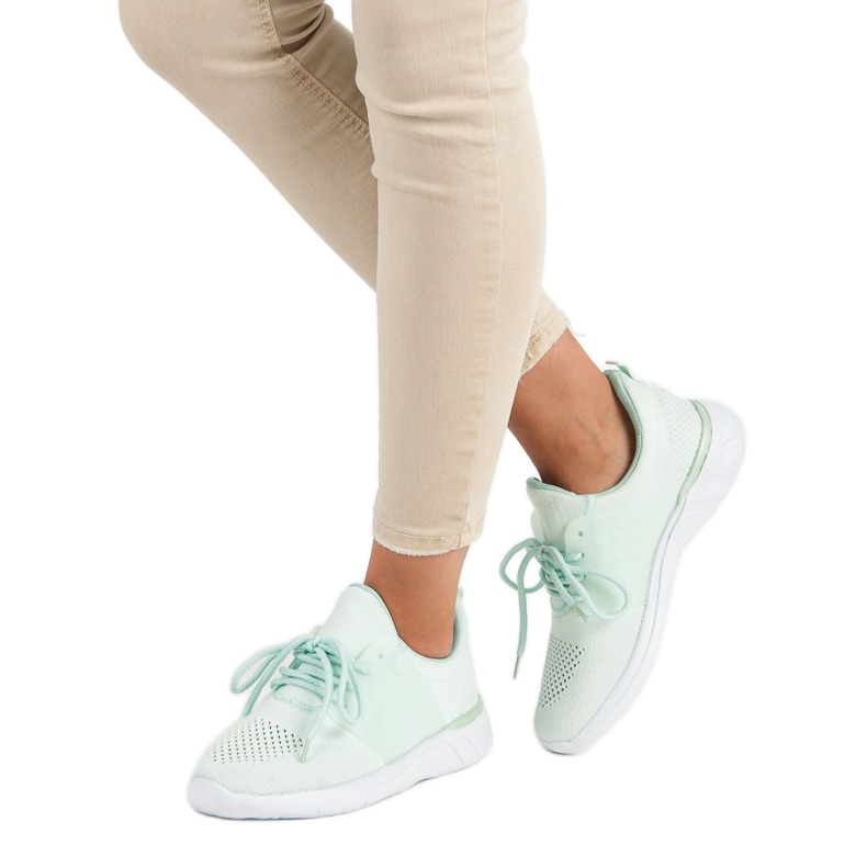 Calçados esportivos leves verde 1