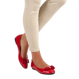 Diamantique Bailarinas lacadas com laço vermelho 1 Diamantique Bailarinas lacadas com laço vermelho 1