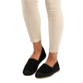 Nio Nio alpargatas de camurça preta preto 1