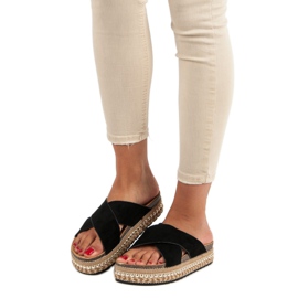 Bello Star flip-flops de plataforma preto 1