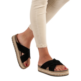 Bello Star flip-flops de plataforma preto 2