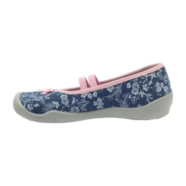 Pantufas flores Befado 116y232 jeans azul rosa azul marinho 2