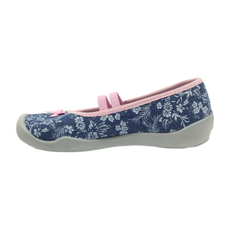Pantufas flores Befado 116y232 jeans azul rosa azul marinho 2