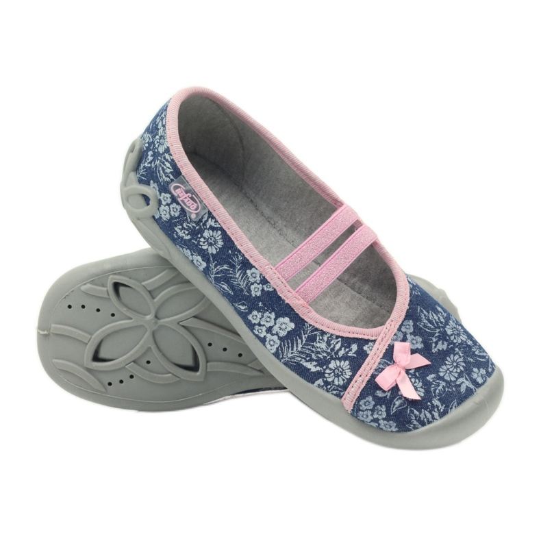 Pantufas flores Befado 116y232 jeans azul rosa azul marinho 3