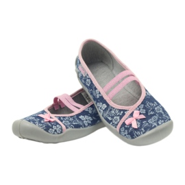 Pantufas flores Befado 116y232 jeans azul rosa azul marinho 4